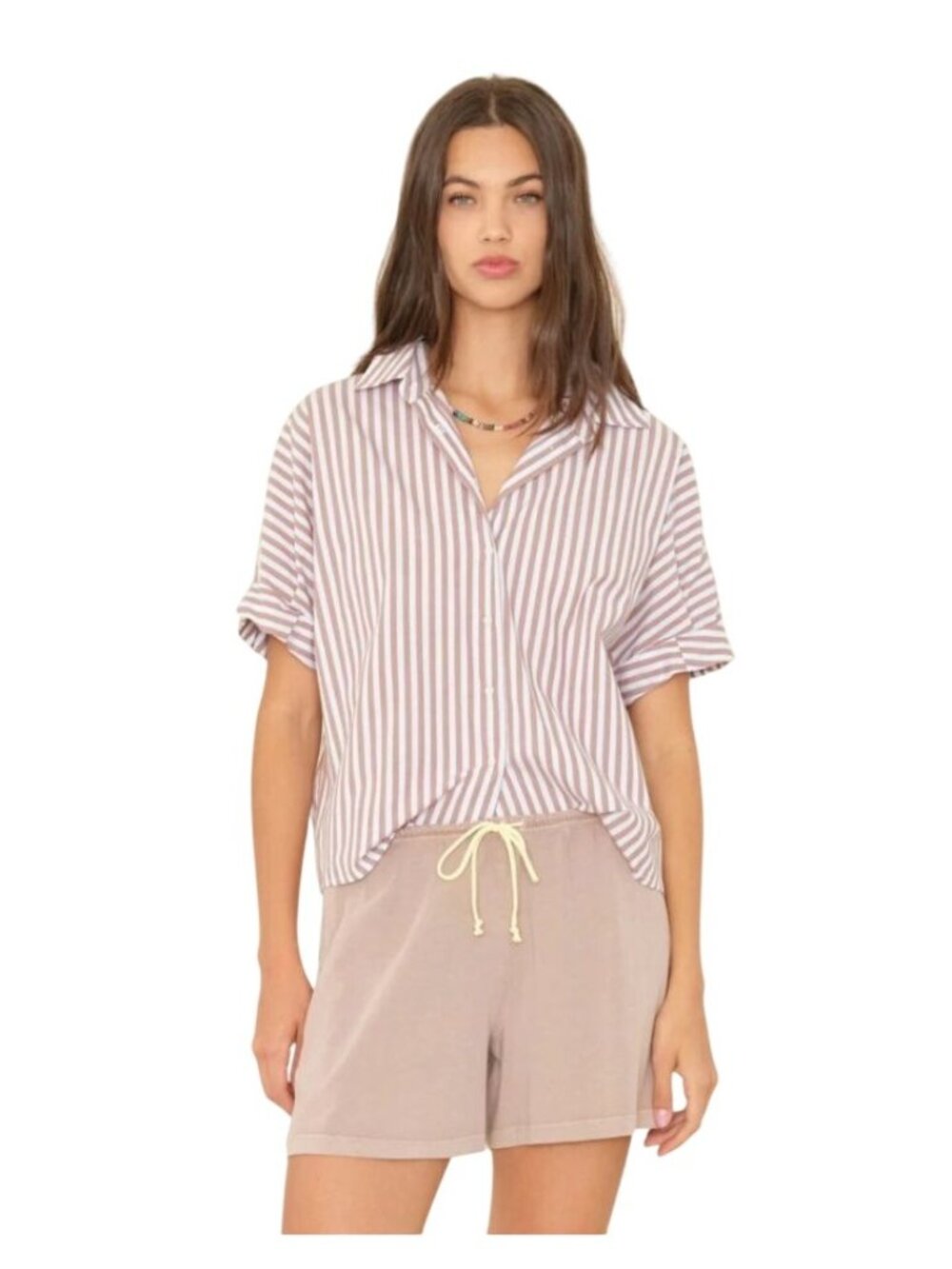 Xirena Teddy Striped Shirt short sleeve - Size XS
